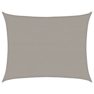 vidaXL Para-sol estilo vela retangular 160 g/m&sup2; 6x7 m PEAD cinza-claro
