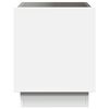 vidaXL Mesa de cabeceira com luzes LED Infinity 50x50x50 cm branco