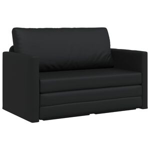 vidaXL Sof&aacute;-Cama 110cm Preto Couro Artificial