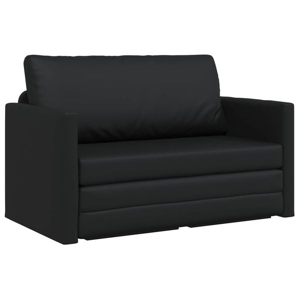 vidaXL Sof&aacute;-Cama 110cm Preto Couro Artificial