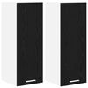 vidaXL Arm&aacute;rio suspenso 2 pcs Carvalho Preto e Branco 30 x 31 x 80 cm