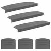 vidaXL Tapetes para escadas 15 unid. 56 x 17 x 3 cm Cinzento-claro