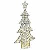 vidaXL &Aacute;rvore de Natal com 160 LEDs Branco quente 150 cm Vime