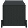 vidaXL Caixa de arrumação para jardim com rodas 190L vime PE preto
