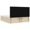 vidaXL Estrutura de cama otomana com creme de colch&atilde;o 180x200cm tecido