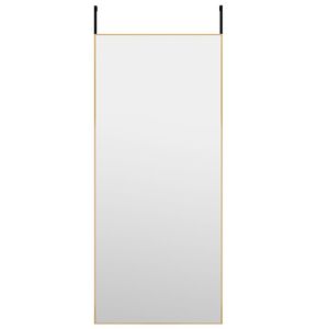 vidaXL Espelho para porta 40x100 cm vidro e alumínio dourado