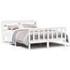 vidaXL Cama sem colch&atilde;o 140x190 cm madeira de pinho maci&ccedil;a branco
