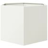 vidaXL Vaso/floreira de jardim hexagonal 69x60x45 cm a&ccedil;o branco