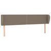 vidaXL Cabeceira cama abas tecido 183x23x78/88 cm cinzento-acastanhado