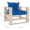 vidaxL Conjunto lounge de paletes p/ jardim 6 pcs c/ almofad&otilde;es pinho