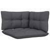 vidaXL 3 pcs conj. lounge de jardim c/ almofad&otilde;es pinho maci&ccedil;o cinza