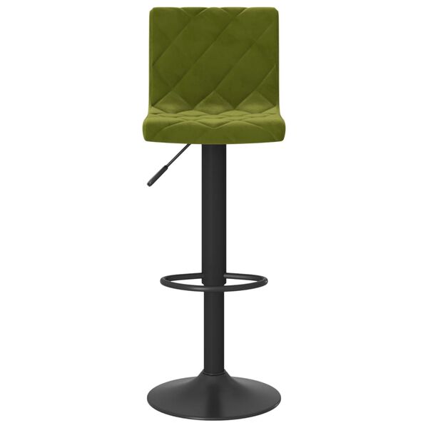 vidaXL Bancos de bar 2 pcs veludo verde-claro