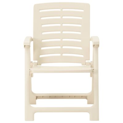 vidaXL Cadeiras de jardim 4 pcs plástico branco