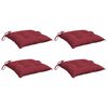 vidaXL Almofad&otilde;es de cadeira 4 pcs tecido oxford vermelho tinto