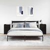 vidaXL Mesas de cabeceira 3 gavetas 2 pcs 39x35x65cm preto
