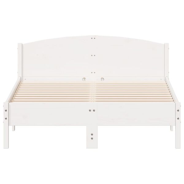 vidaXL Cama sem colch&atilde;o 120x190 cm madeira de pinho maci&ccedil;a branco
