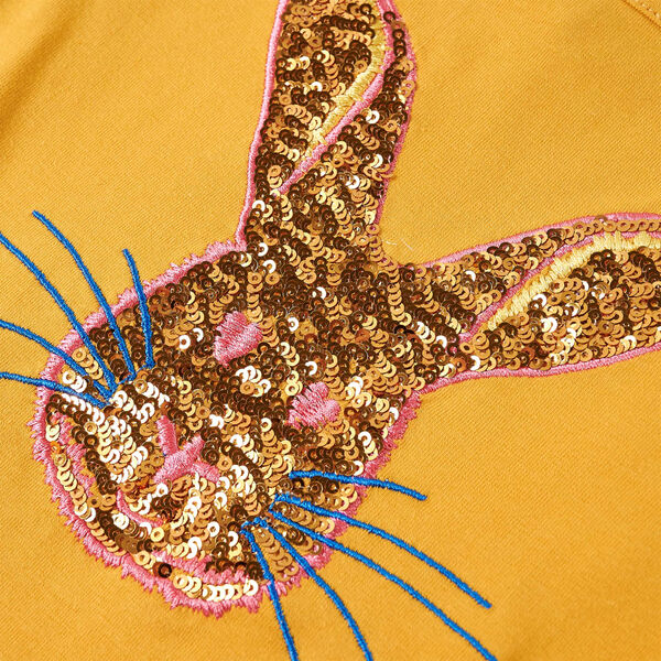 T-shirt de manga comprida para crian&ccedil;a cor ocre 116