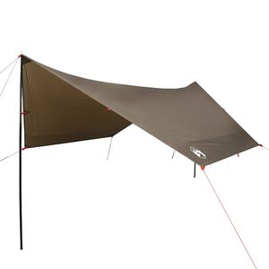 vidaXL Lona de campismo 438x376x212 cm imperme&aacute;vel castanho