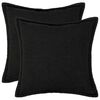 vidaXL Capa almofada 2 pcs HOUTEN Preto 70 x 70 cm Boucl&eacute;