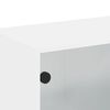 vidaXL Arm&aacute;rios parede c/ portas de vidro 2 pcs 68,5x37x35 cm branco