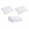 vidaXL Conjunto de Edredom com travesseiro 3 pcs Branco Pena de ganso