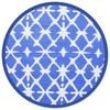 vidaXL Tapete de exterior &Oslash;160 cm ARAKIL PP azul e branco