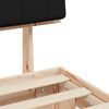 vidaXL Estrutura de Cama com Cabeceira Estofada Preto 90 x 190 cm