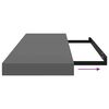 vidaXL Prateleiras de parede suspensas 4 pcs 80x23,5x3,8cm MDF cinza