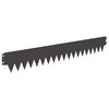 vidaXL Acabamento para Gramado 20 pcs 103 x 15 cm metal Preto