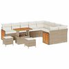 vidaXL Conjunto de Sof&aacute; de Jardim com almofada 12 pcs Bege e Creme