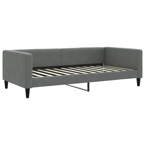 vidaXL Sof&aacute;-cama 100x200 cm tecido cinzento-escuro