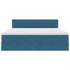 vidaXL Cama com Armazenamento Azul Escuro 160 x 200 cm Veludo