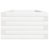vidaXL Vaso/floreira de jardim 110x40x23cm madeira pinho maci&ccedil;a branco
