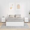 vidaXL Mesas de cabeceira com gaveta 2 pcs Branco 30,5 x 30 x 43 cm