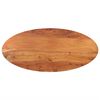 vidaXL Tampo de mesa oval 120x60x3,8 cm madeira de ac&aacute;cia maci&ccedil;a