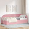vidaXL Estrutura de Cama de Canto com Colch&atilde;o Manual 2 pcs Rosa Veludo