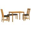 vidaXL Conjunto de sala de jantar 4 unid. Preto