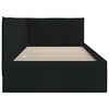 vidaXL Estrutura de Cama de Canto Preto 90 x 190 cm tecido