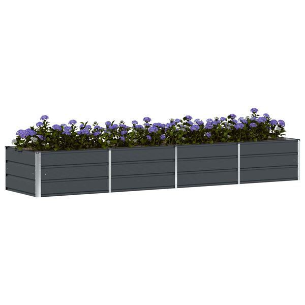 vidaXL Floreira Antracite 320 x 80 x 45 cm A&ccedil;o