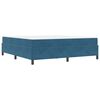 vidaXL Estrutura da Cama com colch&atilde;o Azul Escuro 180 x 200 cm tecido