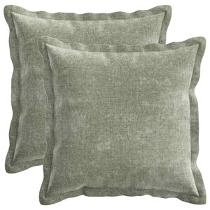 vidaXL Capa almofada 2 unid. HOUTEN Verde 30 x 30 cm Tecido Chenille