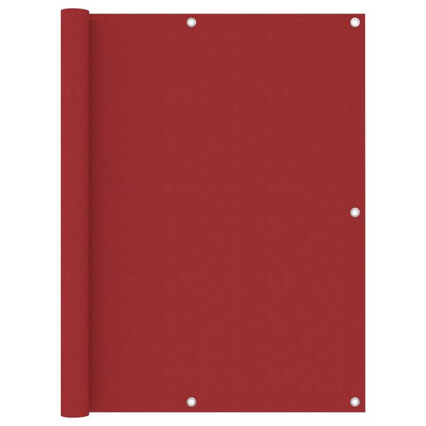 vidaXL Tela de varanda 120x500 cm tecido Oxford vermelho