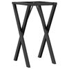 vidaXL Pernas para mesa de jantar estrutura em X a&ccedil;o