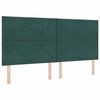 vidaXL Cama Box com colch&atilde;o Verde Escuro 200 x 200 cm Poli&eacute;ster