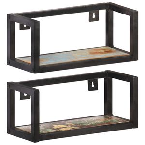 vidaXL Prateleiras de parede 2 pcs 40 cm madeira recuperada maci&ccedil;a
