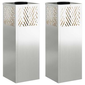 vidaXL Luz Solar LED de Caminho 2 unid. Branco quente 18 x 18 x 50 cm