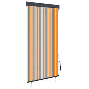 vidaXL Estore de rolo para exterior 100x250 cm amarelo e azul
