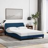 vidaXL Estrutura de cama com cabeceira Dover 120x200 cm tecido azul