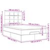 vidaXL Estrutura de cama otomana com colch&atilde;o 120x190 cm tecido creme