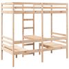 vidaXL Cama alta c/ secretária/cadeiras 80x200 cm pinho maciço